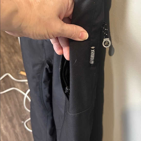 Yamaha Snowmobile Insulated Bib Overalls Black Quilt Lined Size Small - Picture 6 of 16